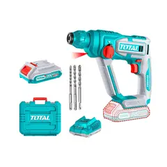 TOTAL - Combo Rotomartillo Inalámbrico 20V 1.5J con Accesorios