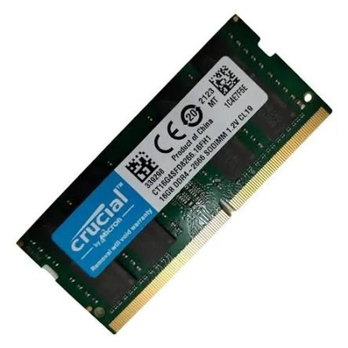 CRUCIAL - MEMORIA RAM 16GB DDR4 2666MHz, CL19, SO-DIMM, CB16GS2666.C8FT