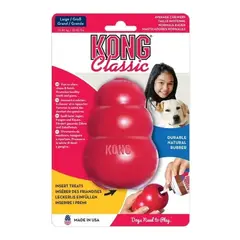 GENERICO - Juguete Mordedor Rellenable Kong Classic L Rojo Perros Caucho Natural