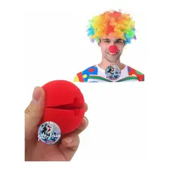 GENERICO - Peluca De Payaso Con Nariz Rojo