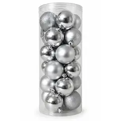 HERRERA MAISON - Set 24 Esferas Navidad Plateado 6 CM