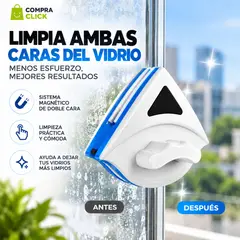 MOVI - Limpiavidrios Magnético Triangular Doble Cara para Ventanas y Vidrios