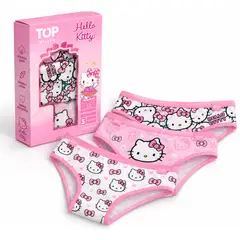 TOP - Pack 3 Pantaletas Mujer Hello Kitty Algodón Talla S – Mujer