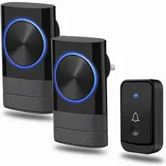 EVERSO - Timbre Inalámbrico Para Puerta Con 2 Receptores Impermeables