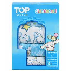 TOP - Pack 3 Colaless Mujer Cinnamoroll Algodón Talla S – Mujer