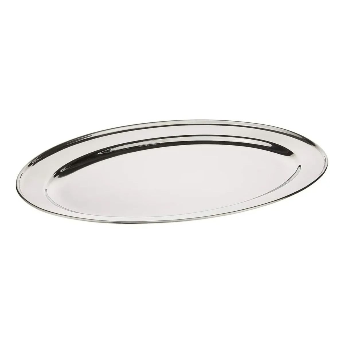 CUINER - Bandeja Plato Oval Acero Inoxidable Para Servicio 30cm