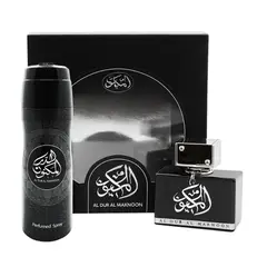 LATTAFA - Al Dur Al Maknoon Silver EDP 100 ML + Deo Spray 200 ML Set 2 Pcs