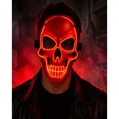 MYLHOGAR - Mascara LED De Calavera Para Fiesta De Halloween Y Eventos