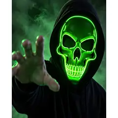 MYLHOGAR - Mascara LED De Calavera Para Fiesta De Halloween Y Eventos