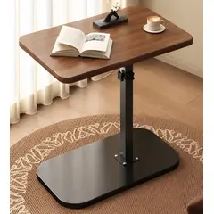 GENERICO - Mesa Auxiliar Regulable Para Cama Y Sofá Madera Negro
