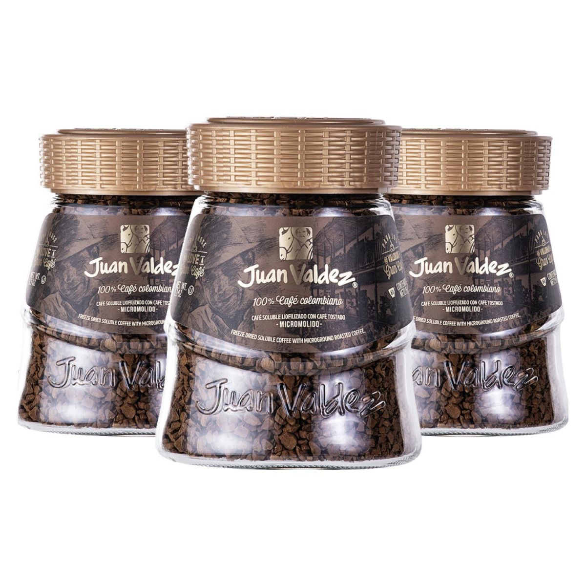 JUAN VALDEZ - Café Pack 3 Liofilizado Clásico 95 Gr Juan Valdez