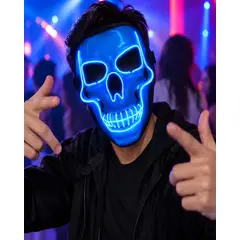MYLHOGAR - Mascara LED De Calavera Para Fiesta De Halloween Y Eventos