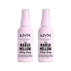 NYX PROFESSIONAL MAKEUP - Pack Duplo Spray Fijador de Maquillaje NYX The Marshmellow Mate 60 ml c/u
