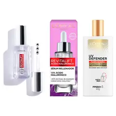 LOREAL PARIS - Pack Rutina Revitalift Sérum Ojos + Rostro + UV Defender FPS50 LOréal Paris