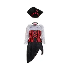 GENERICO - Disfraz Infantil La Pirata Zombie Talla 7-9 años