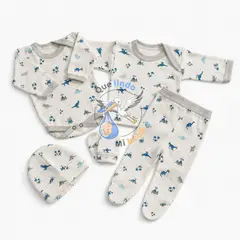 GENERAL - Ajuar 5 Piezas con Diseño Talla 0/3 Meses Rosado Corazones