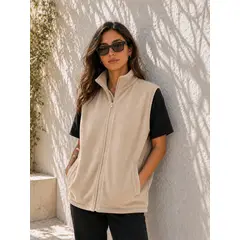 JAGIMA - Polar Mujer Micropolar Sin Mangas Térmico oversize