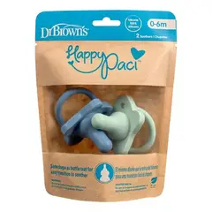 DR BROWN'S - Chupón Silicona Happypaci 0-6 Meses Azul Verde Azul/verde 0-6 Meses