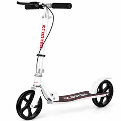 ACTUAL - Scooter no Eléctrico Plegable Ruedas 20 cm Altura Ajustable Doble Freno Blanco