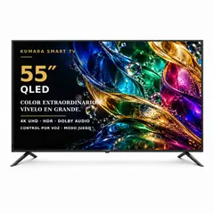 KUMARA - Smart TV QLED 55 Pulgadas 4K UHD HDR con VIDAA
