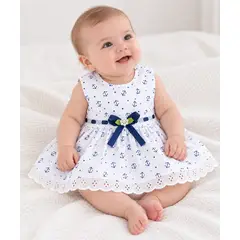 ENCANTO - Vestido Bebé Niña Recien Nacida Sin Mangas Ancla -Chile