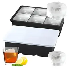 GENERICO - Cubetas Hielo Cubetera de Silicona Cubeta C/tapa 6cav