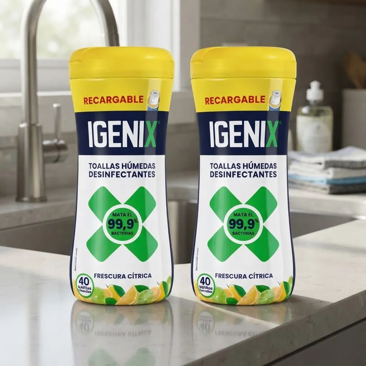 IGENIX - Pack X2 Igenix Toallas Húmedas Desinfectantes Frescura