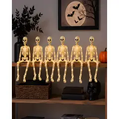 MYLHOGAR - Conjunto de 6 Esqueletos Decorativos Luminosos para Casas Embrujadas