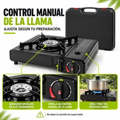 MOVI - Cocinilla Camping, con Maleta para Gas y Gas Butano
