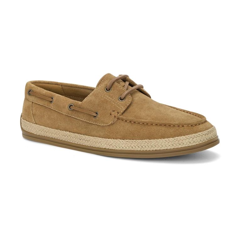Alpargatas Estilo Náutico Hombre Cuero Portside Brandy