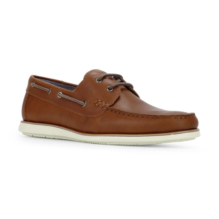 Zapatos Mocasín Náutico Hombre X-Light Cuero Dockwalk Brandy