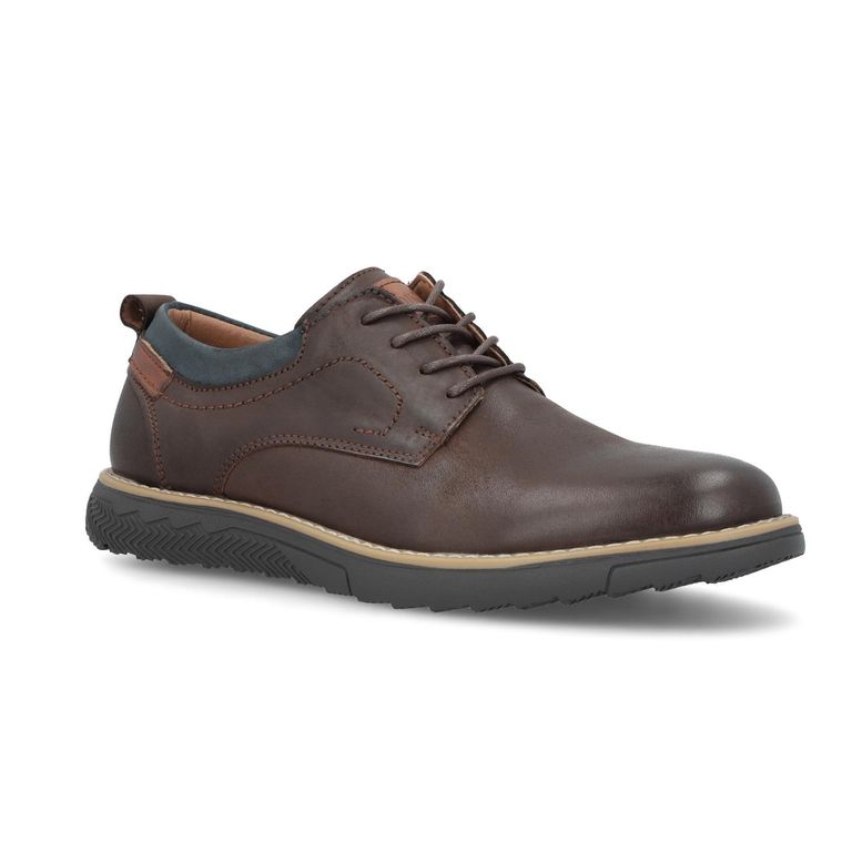 Zapatos Formales Hombre Cuero Café Oscuro Flandes