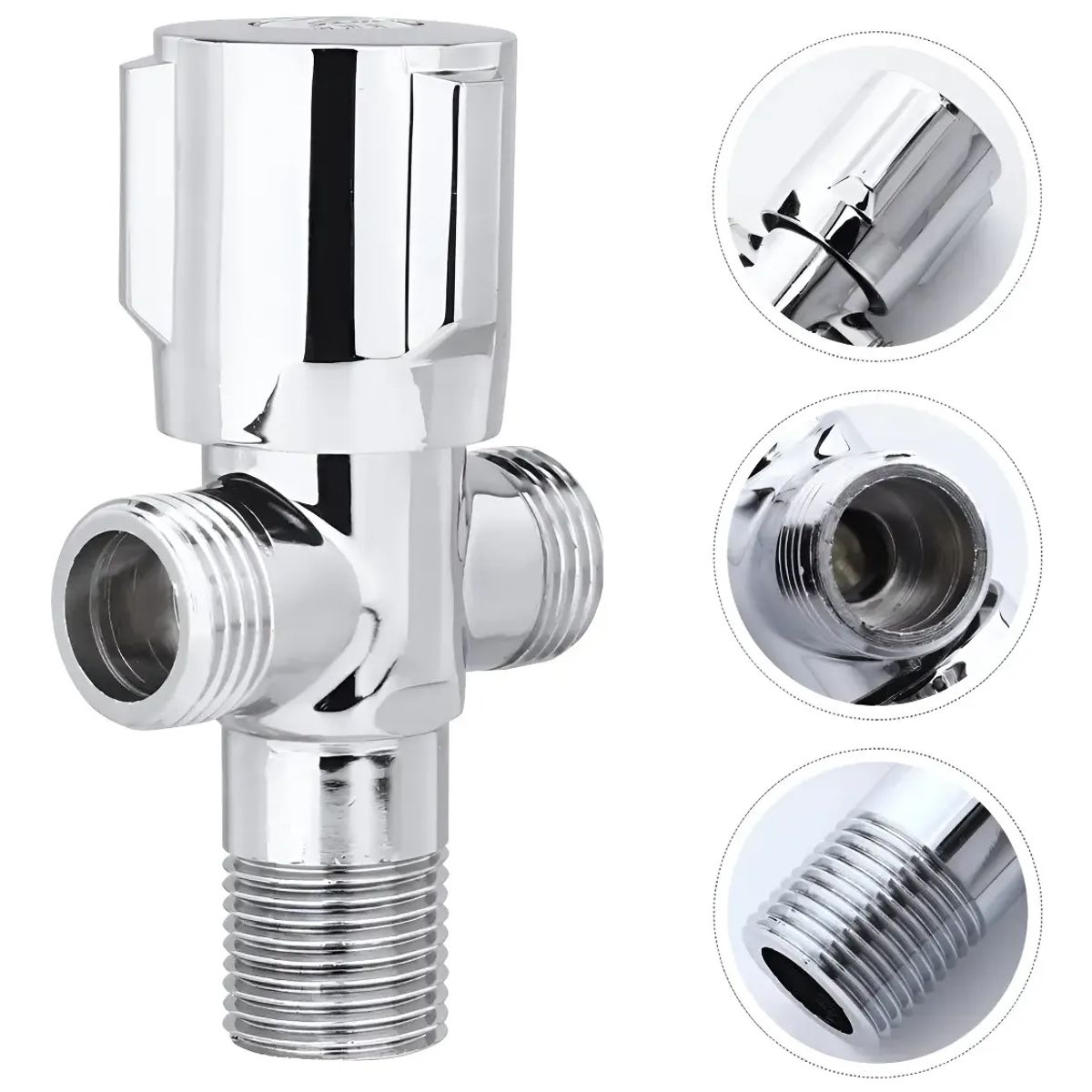 NEBLISUR - Llave Angular Doble Conexión De 1/2 Pulgada Acero Inoxidable