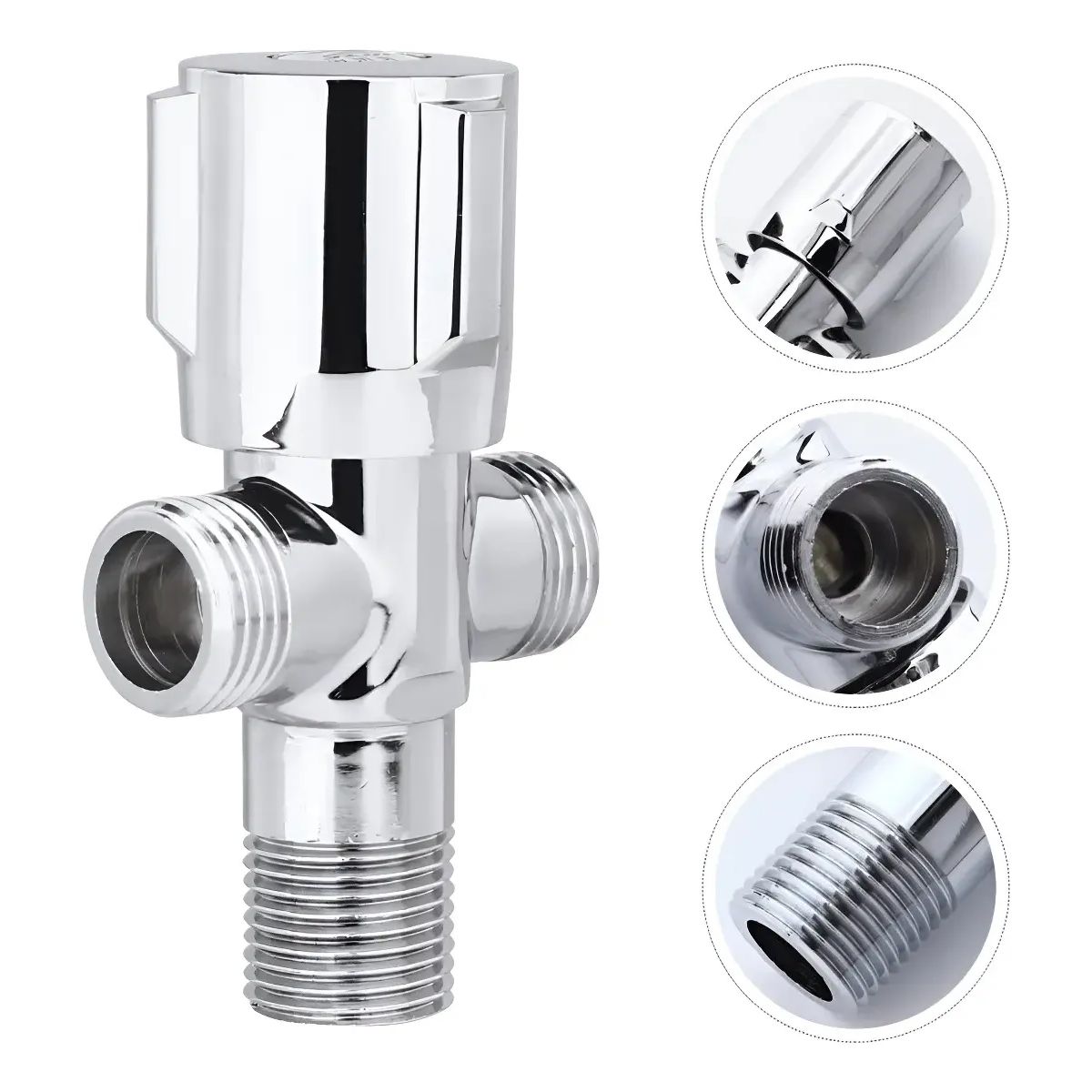 NEBLISUR - Llave Angular Doble Conexión De 1/2 Pulgada Acero Inoxidable