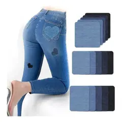 NEBLISUR - Parche Termoadhesivo Para Jeans 5 Tonos 12,5cmx9,5cm 15unid