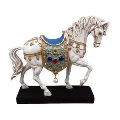 GENERICO - Caballo blanco ornamentado de polyresina