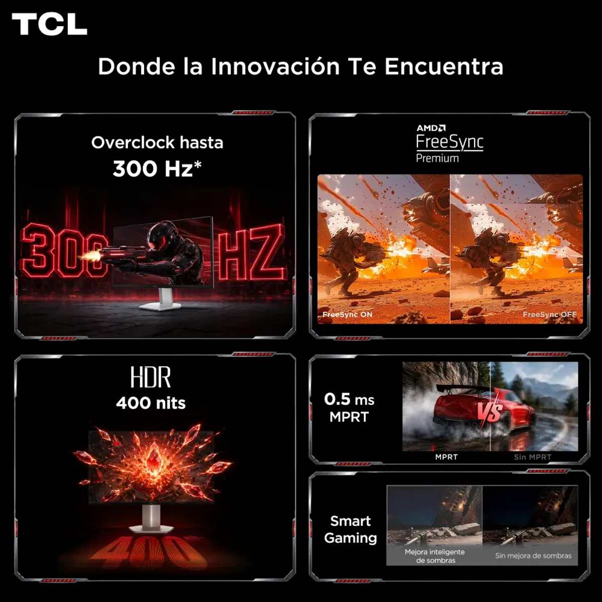 TCL - Monitor Gamer TCL 25P1AD FHD 300Hz