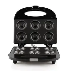 IRM - Maquina de Donas Mini 6 Moldes Antiadherente 750W Desayuno Onces Cumpleanos Niños Facil Limpiar