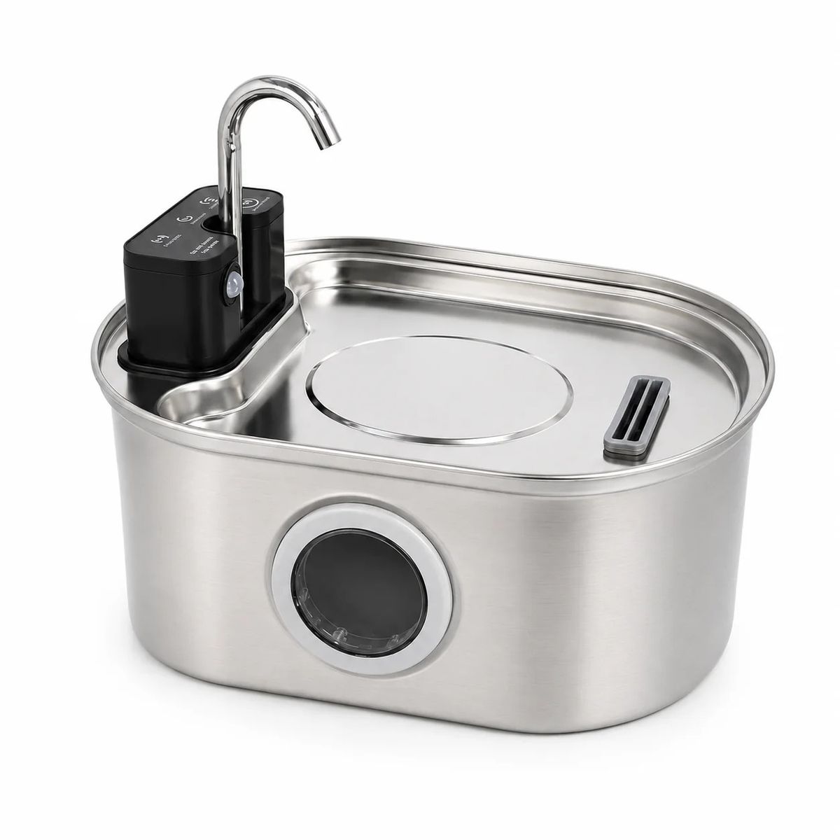 RAGNAR - Bebedero Inteligente para Mascotas 3,2 L – Acero Inoxidable, Sensor y Batería Recargable
