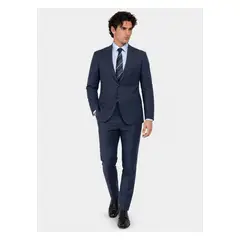 ARROW - Traje Lana Texturado Tailored Fit Azul