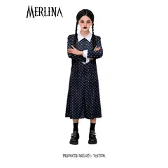 GENERICO - TRAJE DISFRAZ INFANTIL MERLINA 10-12 AÑOS