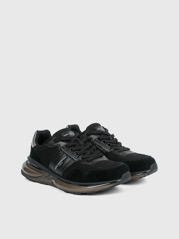 Zapatillas runner con logo lateral Negro