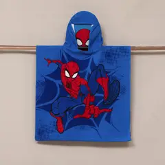 MASHINI - TOALLA DE PLAYA CON CAPUCHA MICROFIBRA 60x120 CM SPIDERMAN TELAS