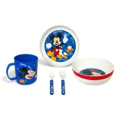 MICKEY MOUSE - Set de Vajilla Infantil 5 Piezas Mickey