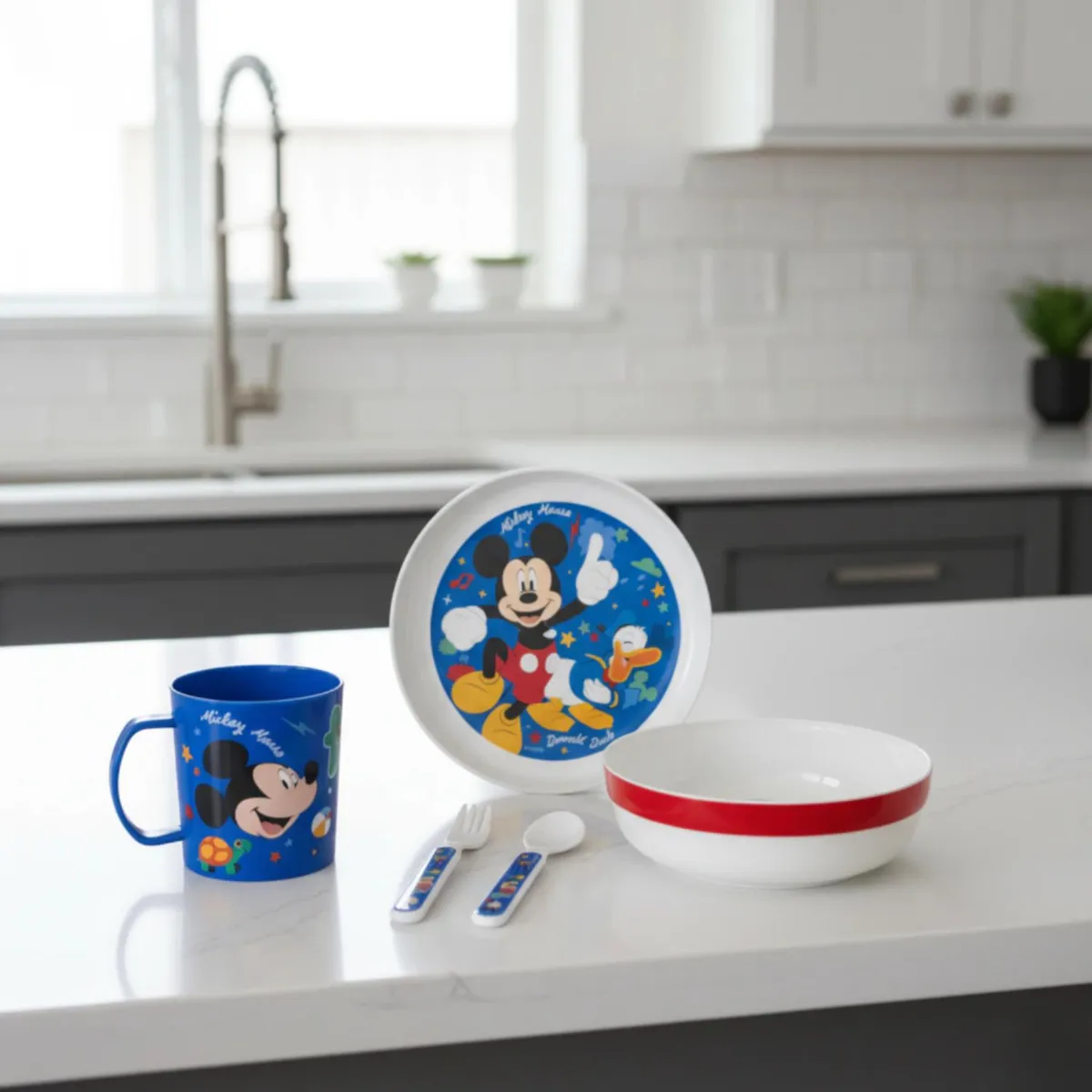 MICKEY MOUSE - Set de Vajilla Infantil 5 Piezas Mickey