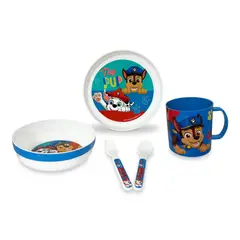 PAW PATROL - Set de Vajilla Infantil 5 Piezas Niño
