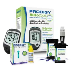 PRODIGY - Glucómetro 110 Tiras + 110 Lancetas