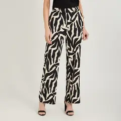 LORENZO DI PONTTI - Pantalón Sport Palazzo Polyspandex Crudo
