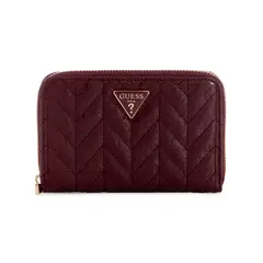 GUESS - Billetera Stacey Slg Medium Zip Around Rojo