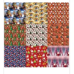 GENERICO - Papel De Regalo Para Decorar Regalo De Navidad 25 Pcs 70X100 Cm